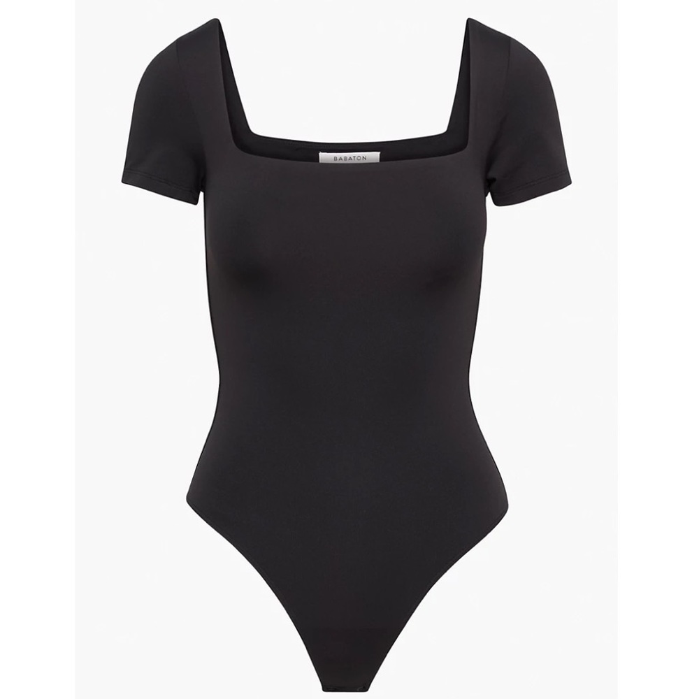 NWT Aritzia Babaton Contour Shortsleeve Bodysuit in black size 2XS